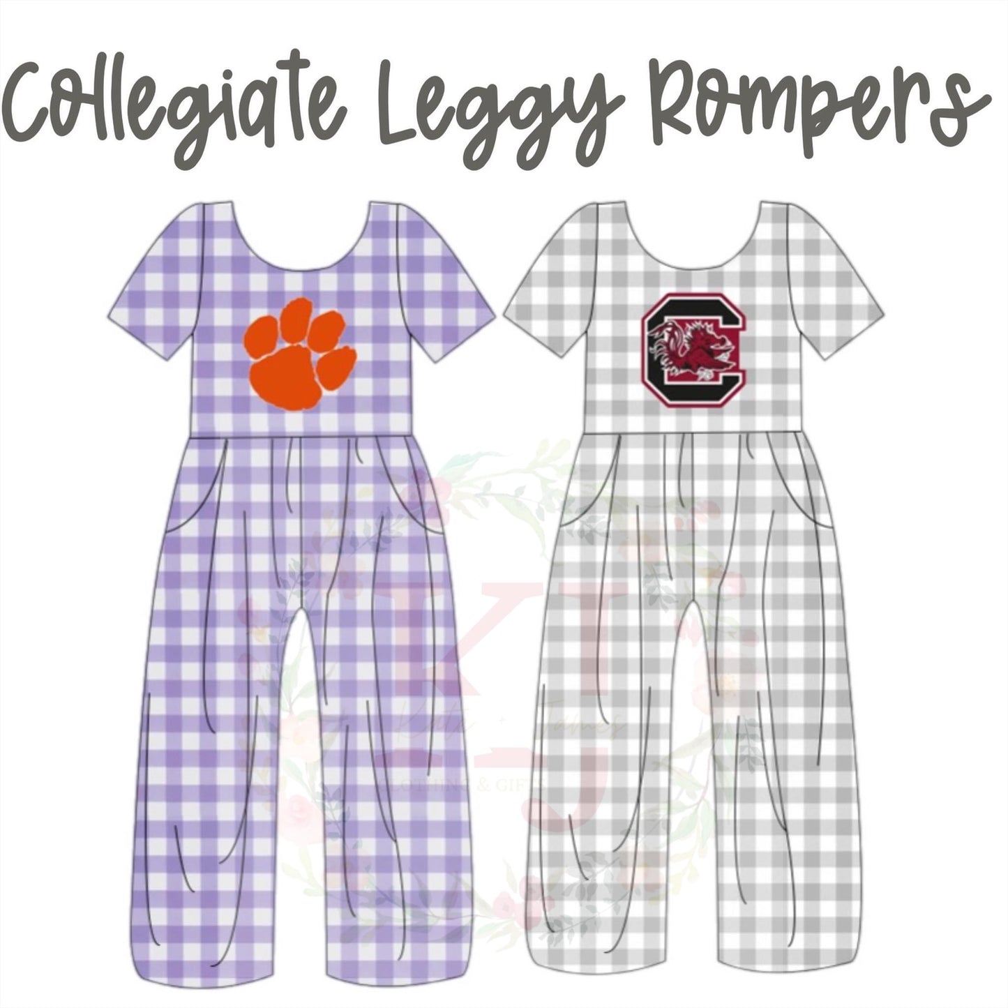 Little Girls Gameday Rompers